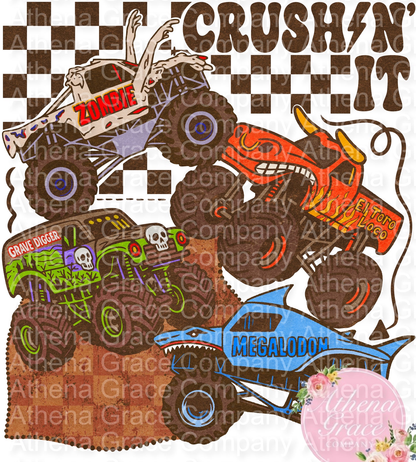 Crush It Brown Font DTF