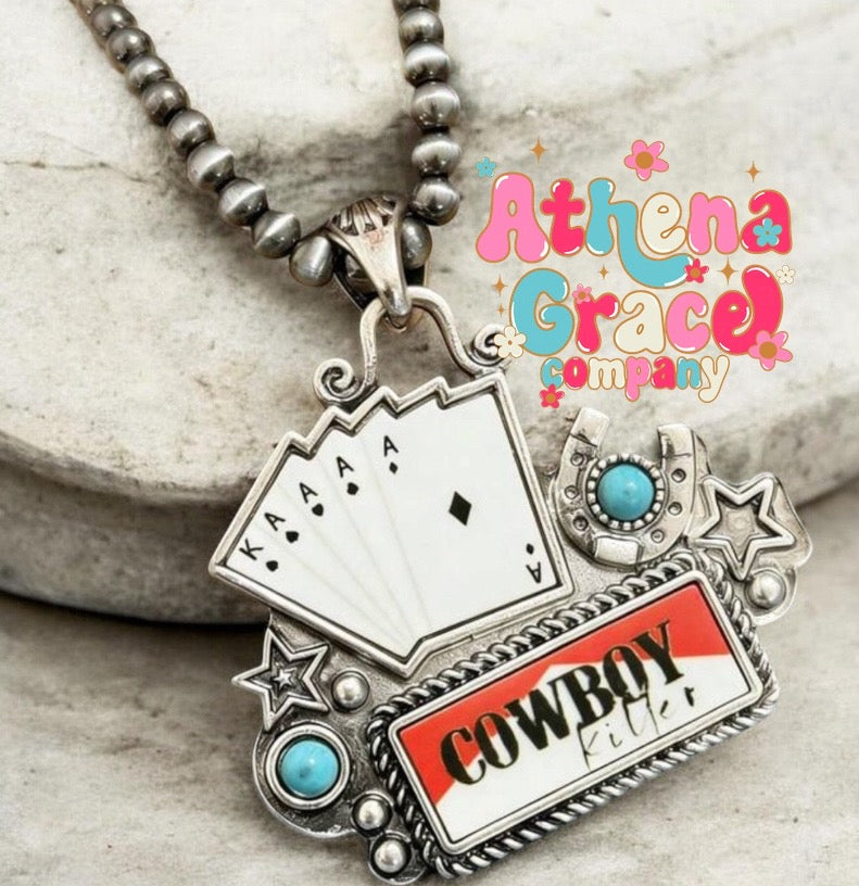 Cowboy Killer Deck Of CardsNecklace
