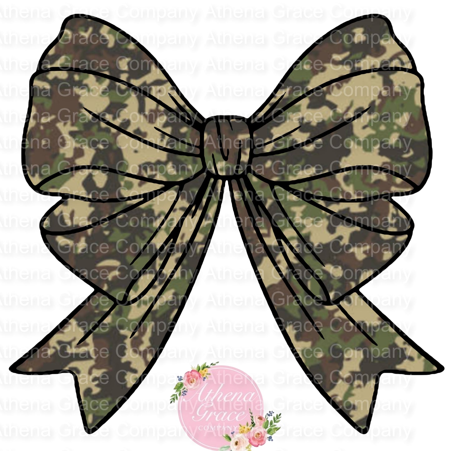 Camo Bow DTF