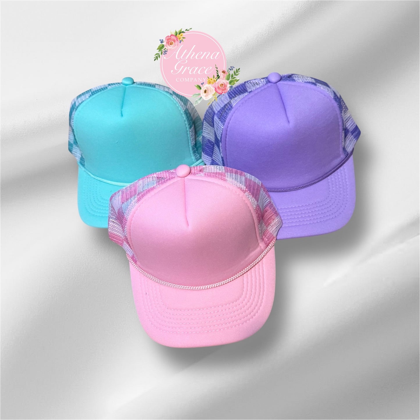 Toddler Checkered Mesh Hat