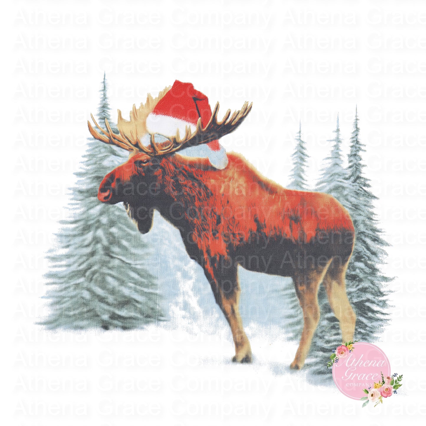 Christmas Moose DTF