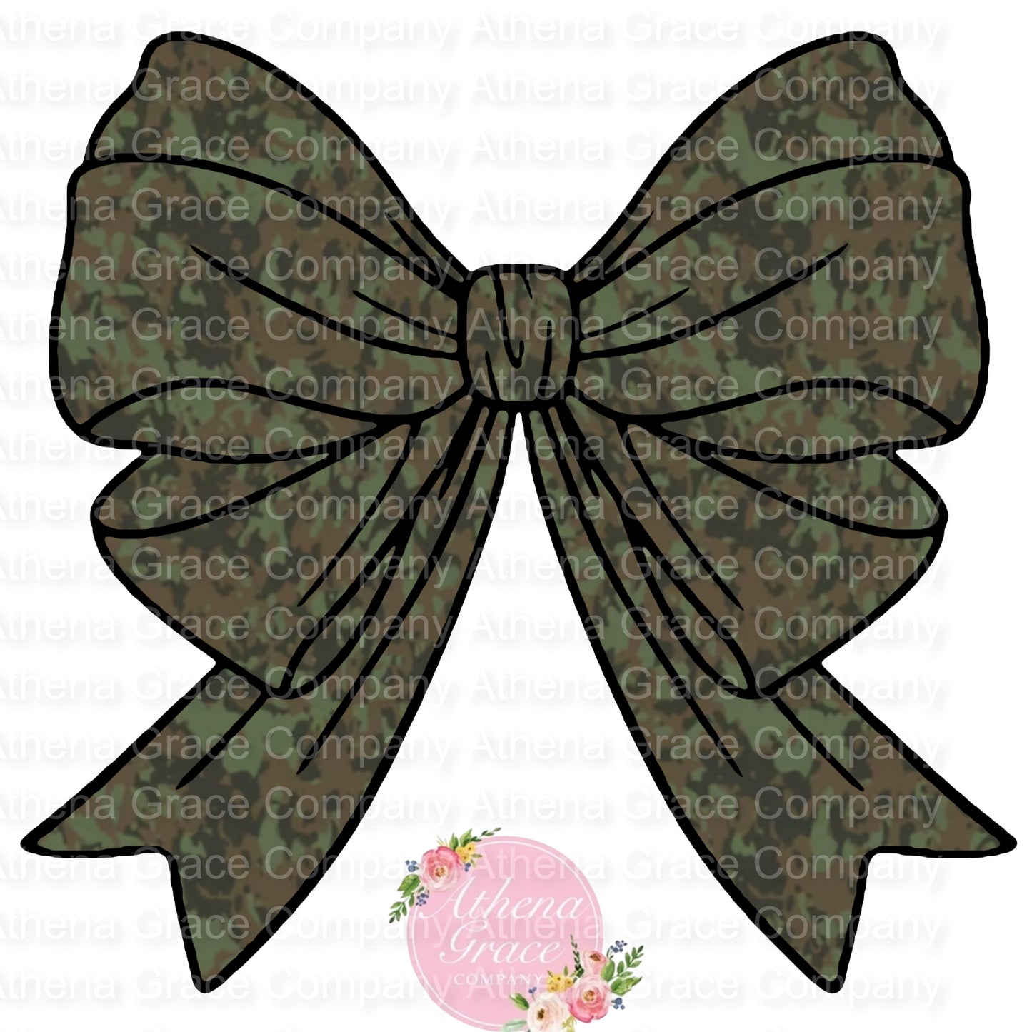 Dark Camo Bow DTF