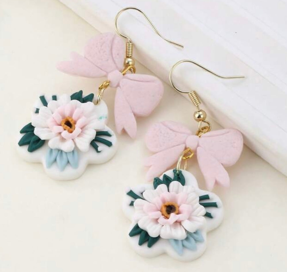 Flower Bow Earrings