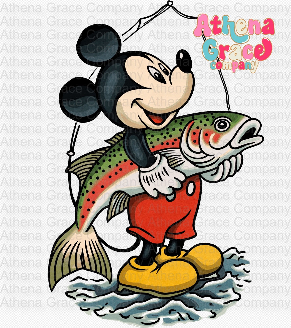 Micky With Fish DTF