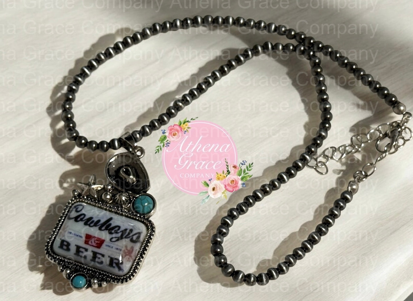 Cowboys and Beer Necklace
