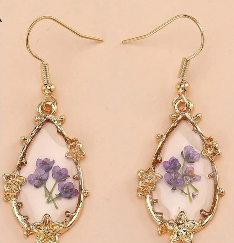 Dangle Flower Earrings
