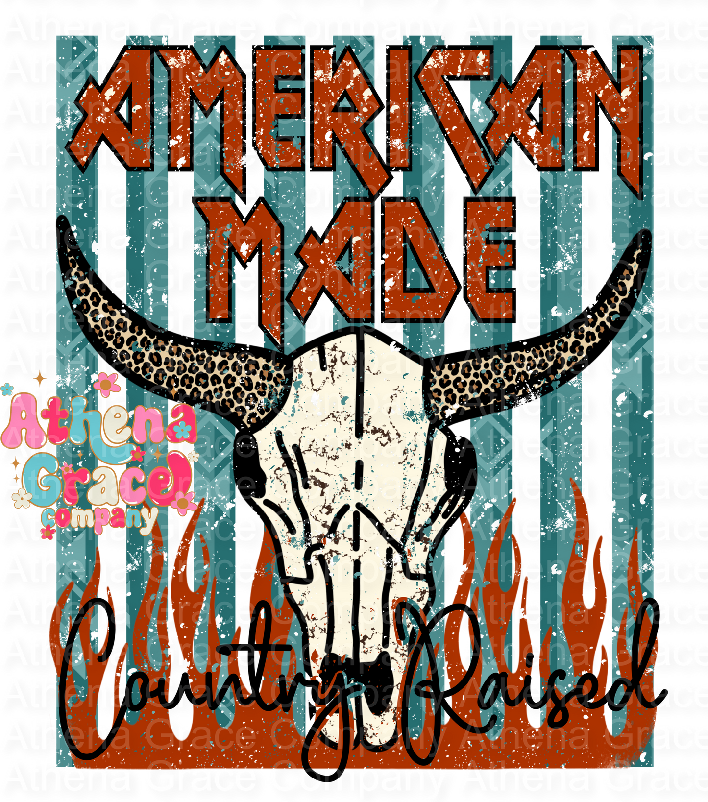 American Made Country Raised DTF