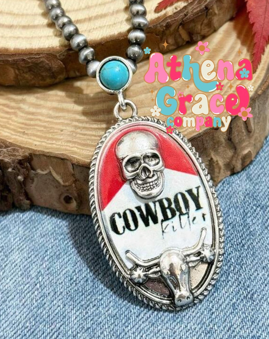 Cowboy Killer Skull Necklace