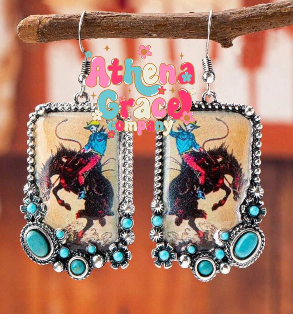 Bull Rider Earrings