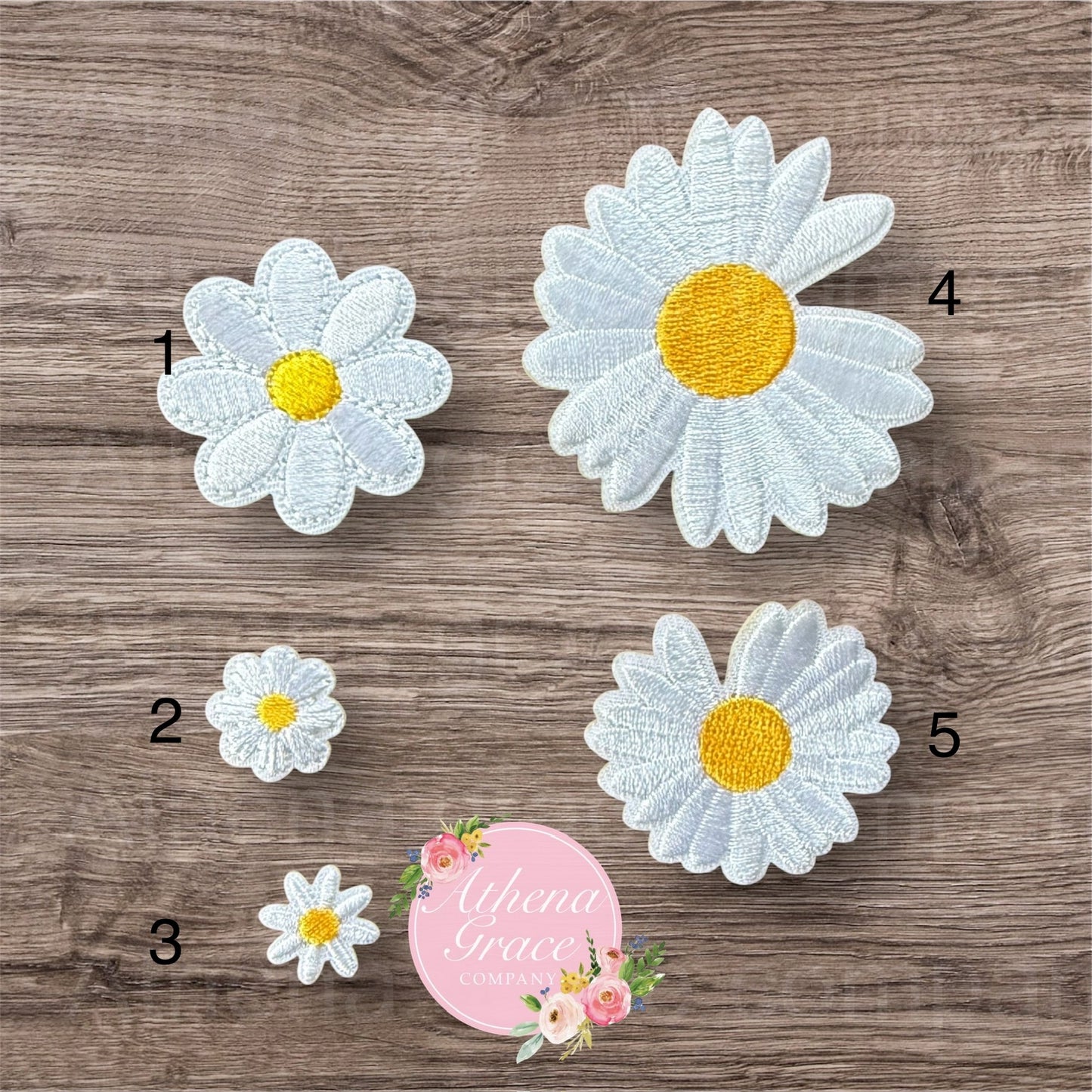 Mini White FLower Patches