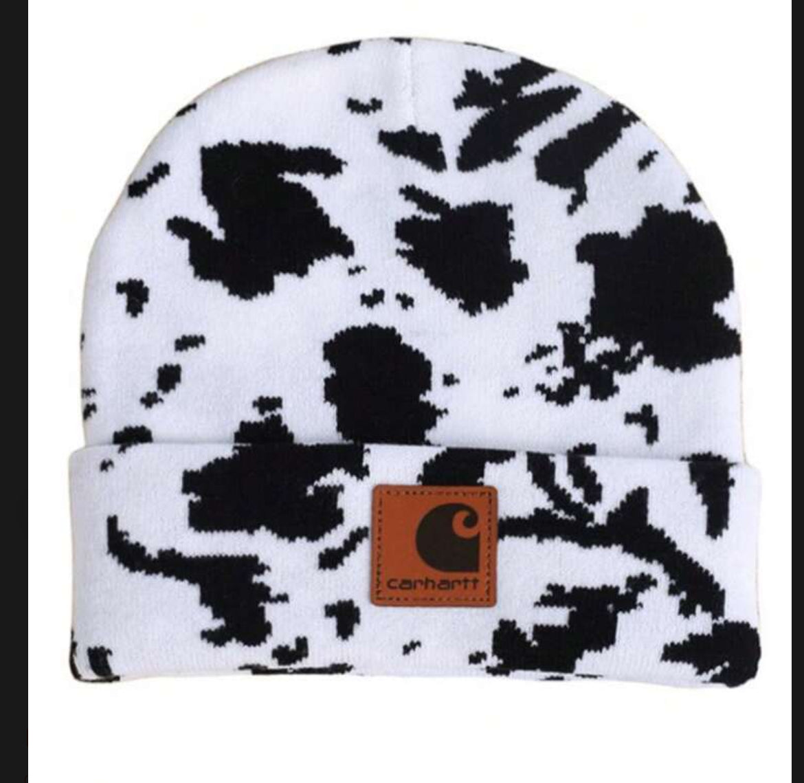 Black print carhartt hat