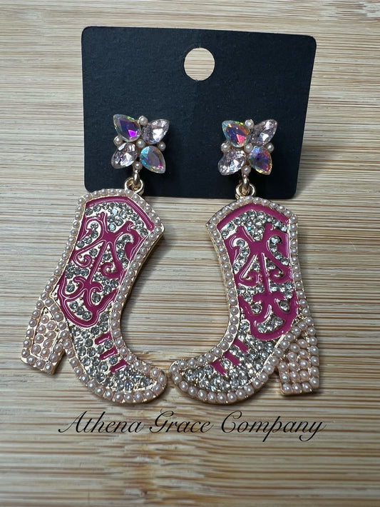 Cowgirl boot Earrings