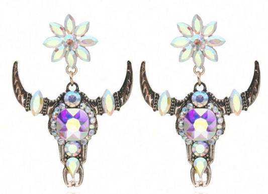 Crystal Bull Earrings