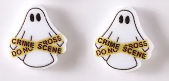 Crime scene ghosts earrings