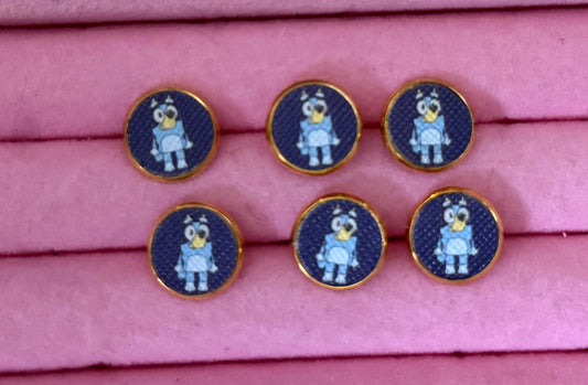 Blue Dog Earrings