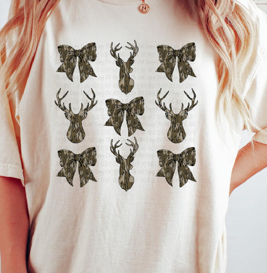 Camo Deer Bow Tee