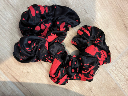 Blood splatter scrunchies