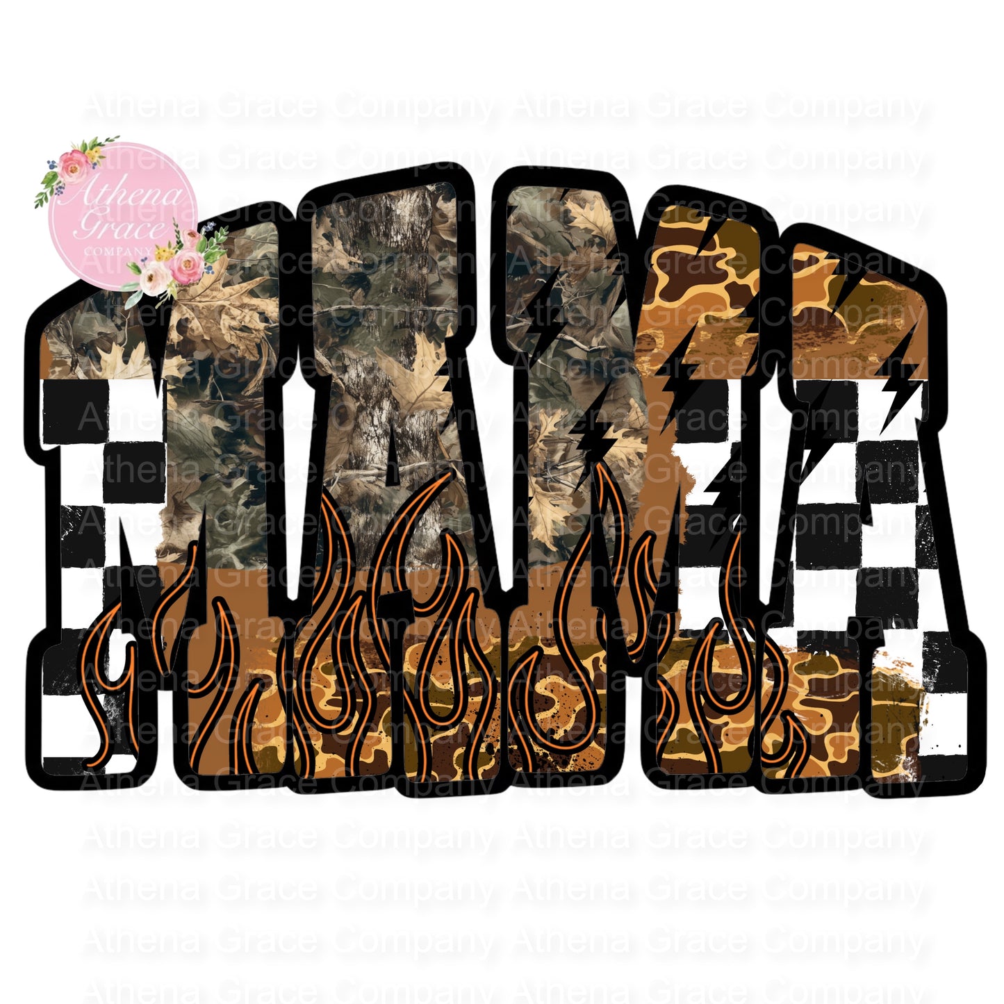 Camo Flames DTF