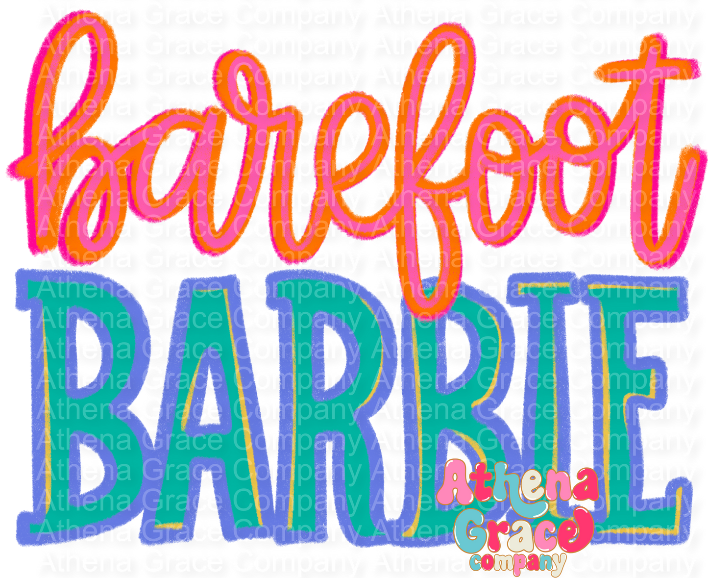 Barefoot Barbie DTF