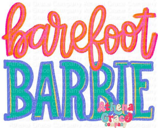 Barefoot Barbie DTF