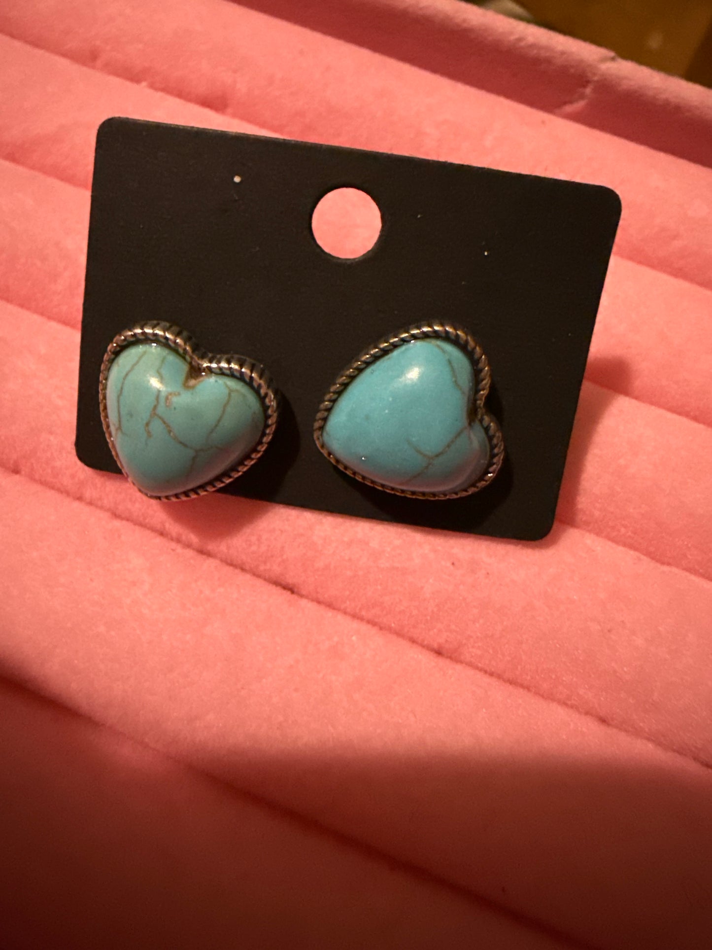 Turquoise Heart Earrings