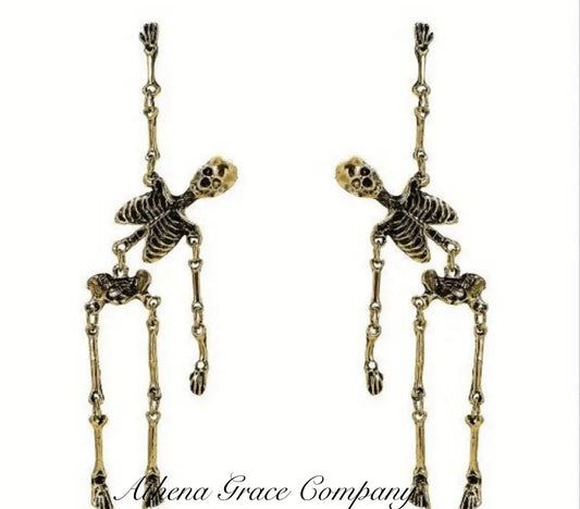 Hanging on Skeleton Earrings