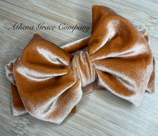 Velvet  Headwrap Bow