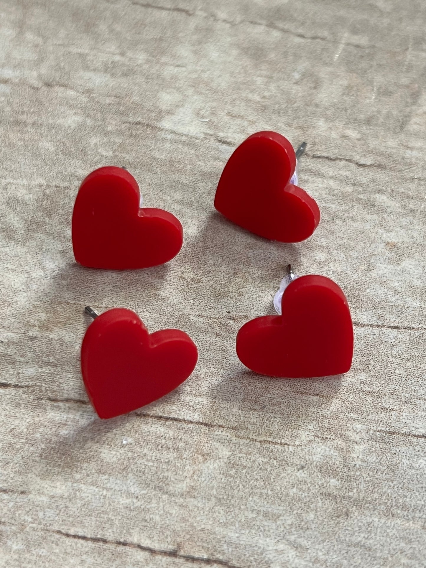 Mini heart studs