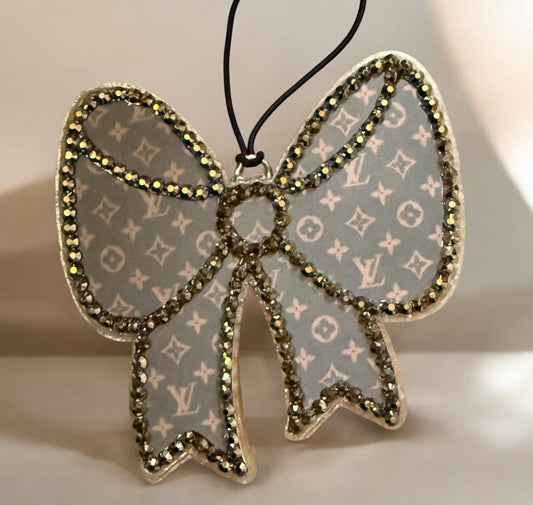 Boujee Bling Bow Brown Freshie