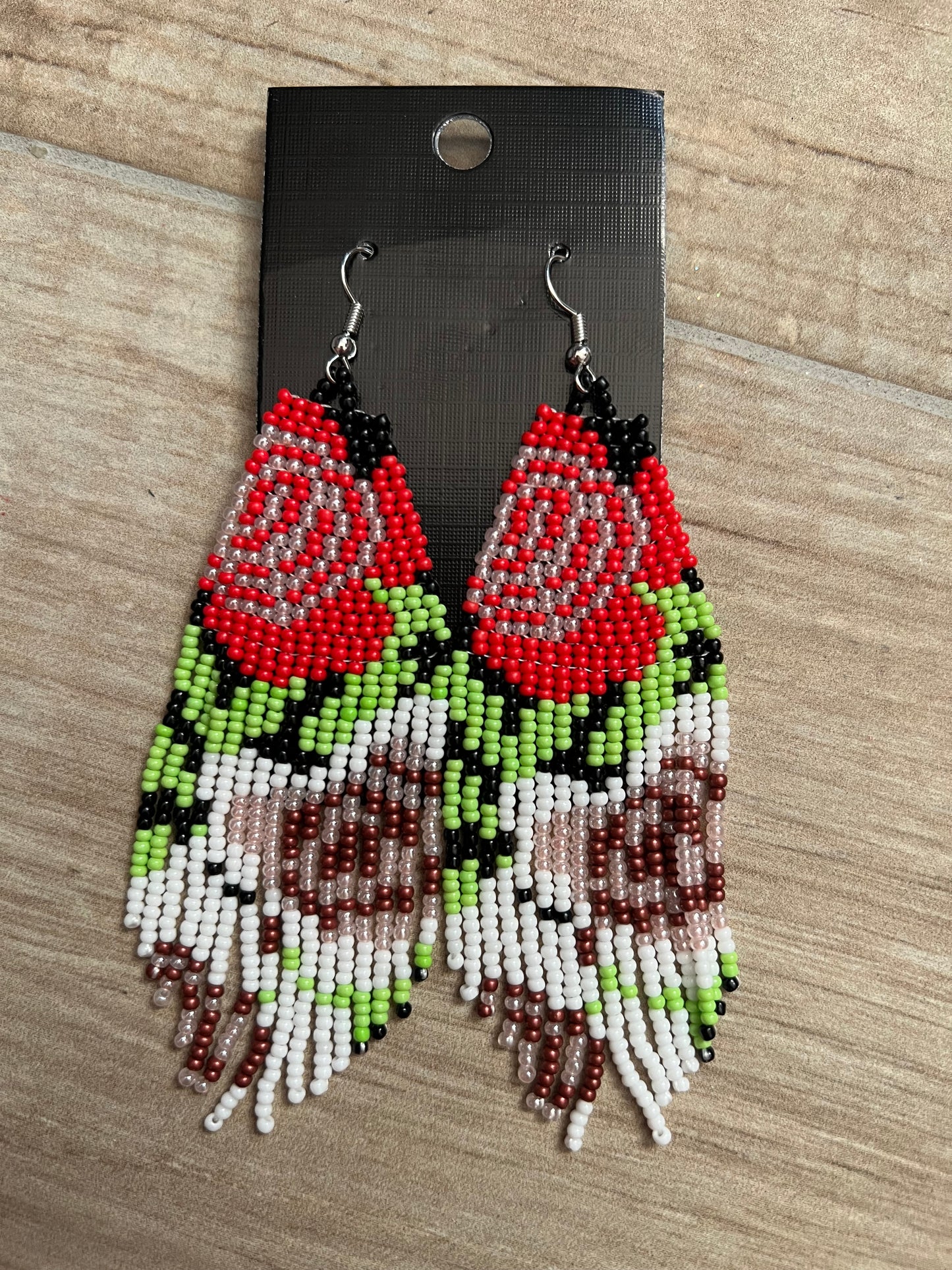 Flower beaded earrings