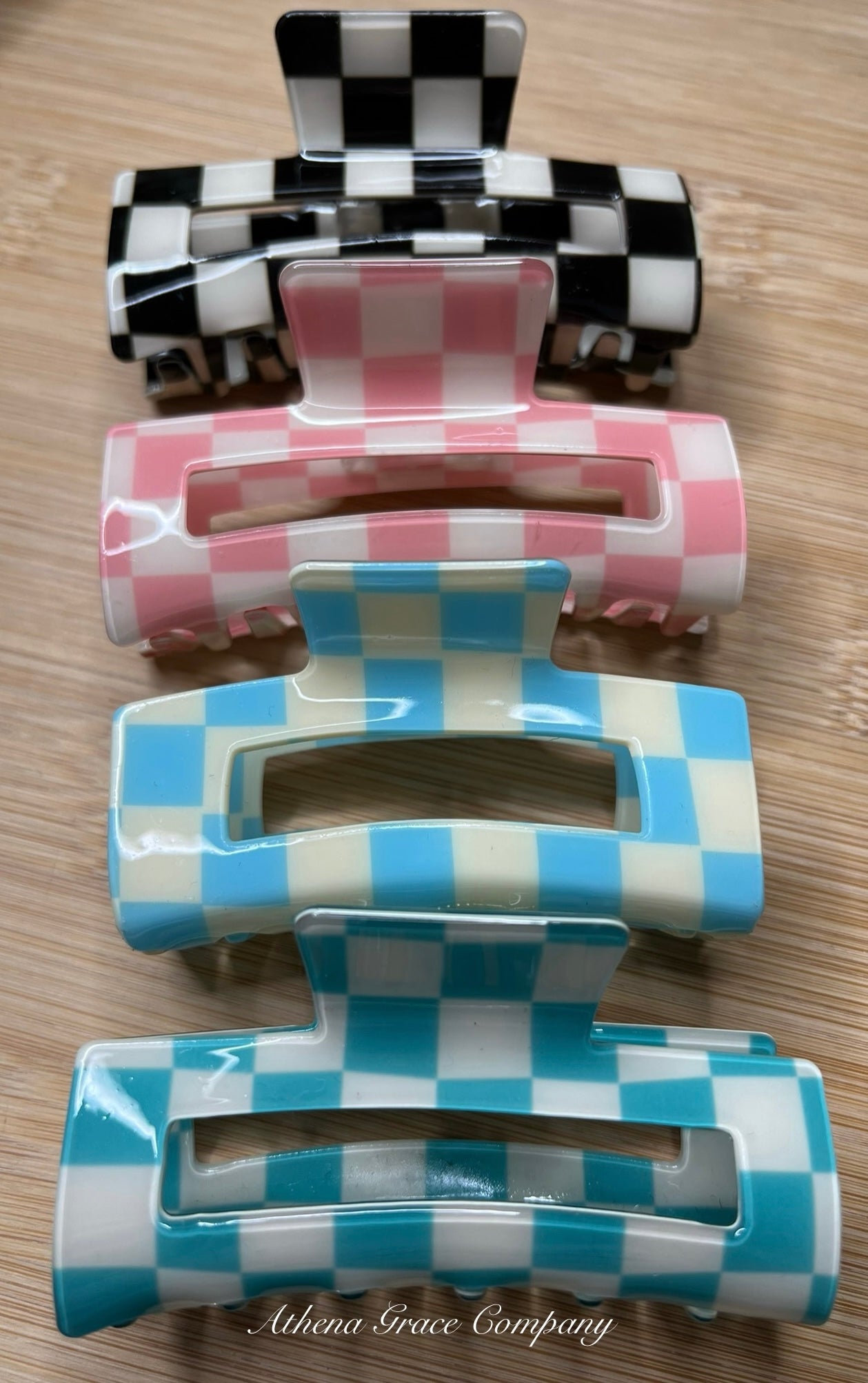 Plaid Claw Clips