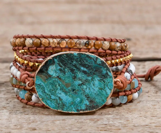 Ocean Stone Wrap Bracelet