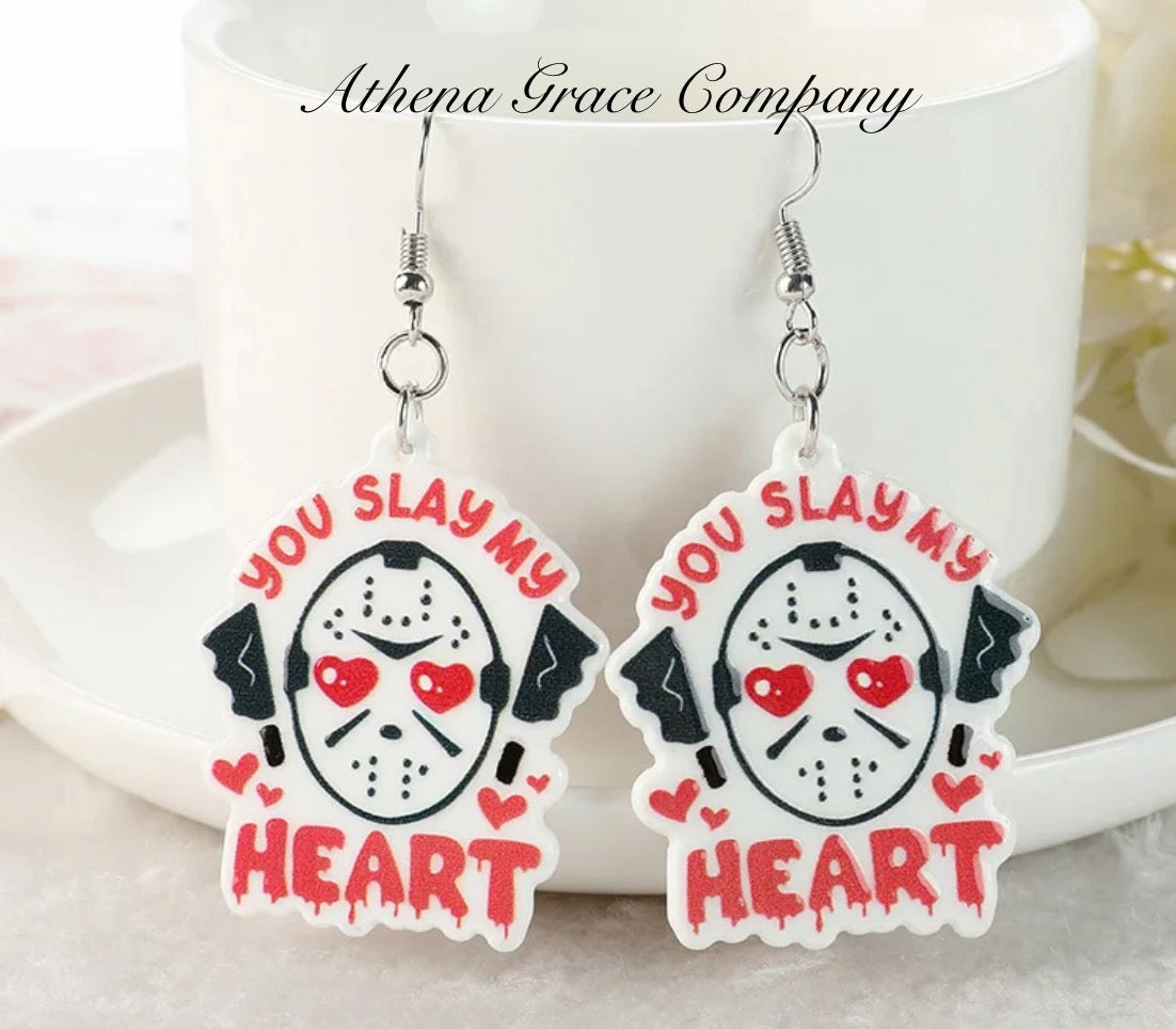 You Slay My Heart Earrings