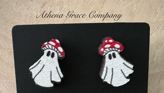 Mushroom Ghost Earrings