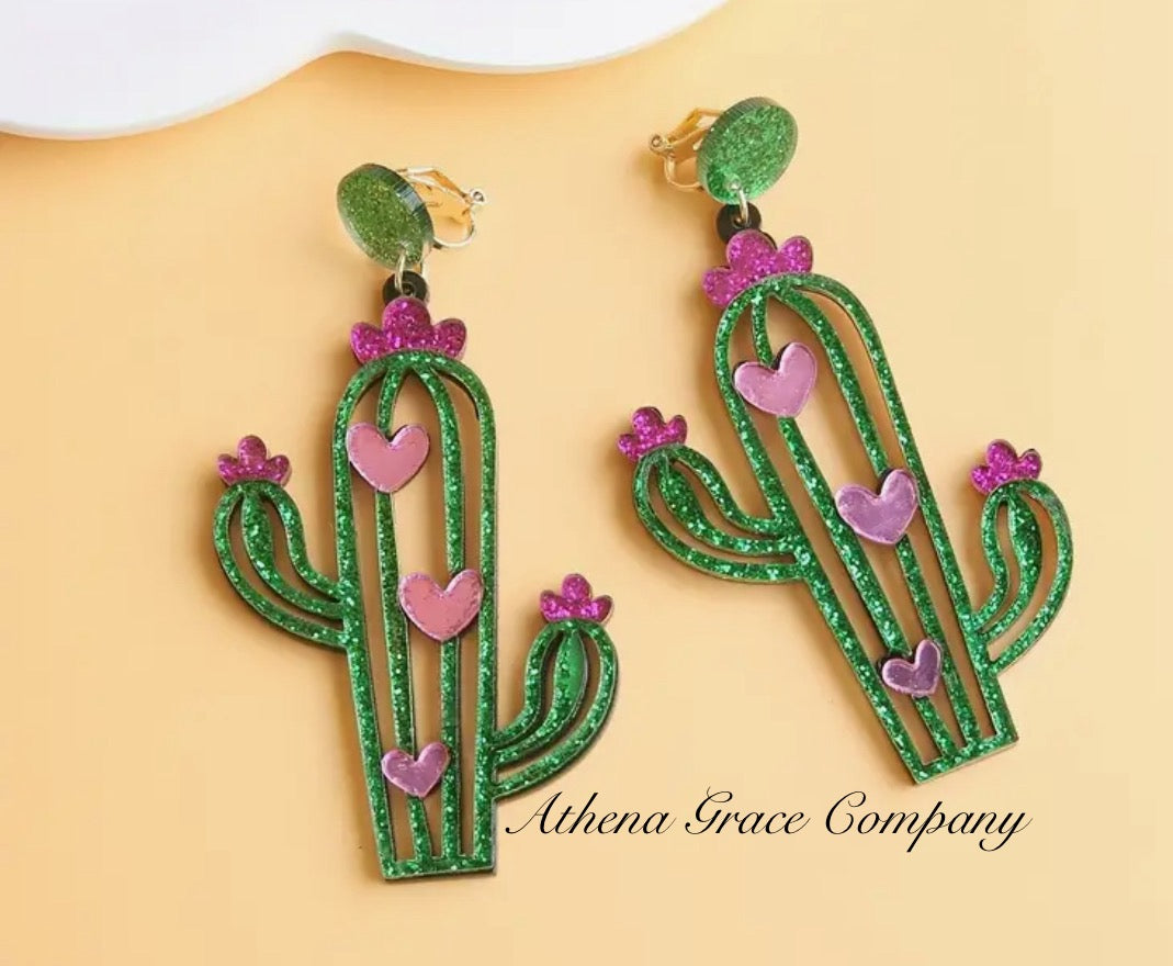 Cactus earrings