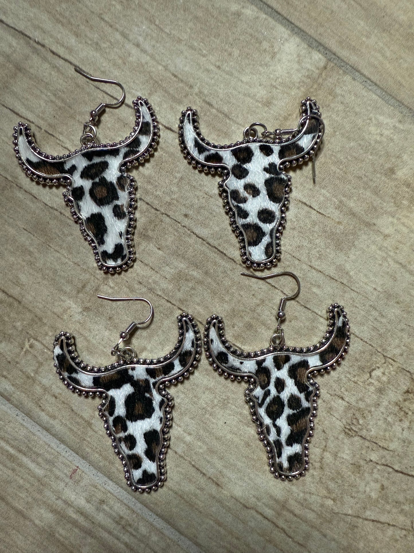 Cheetah Bull Earrings