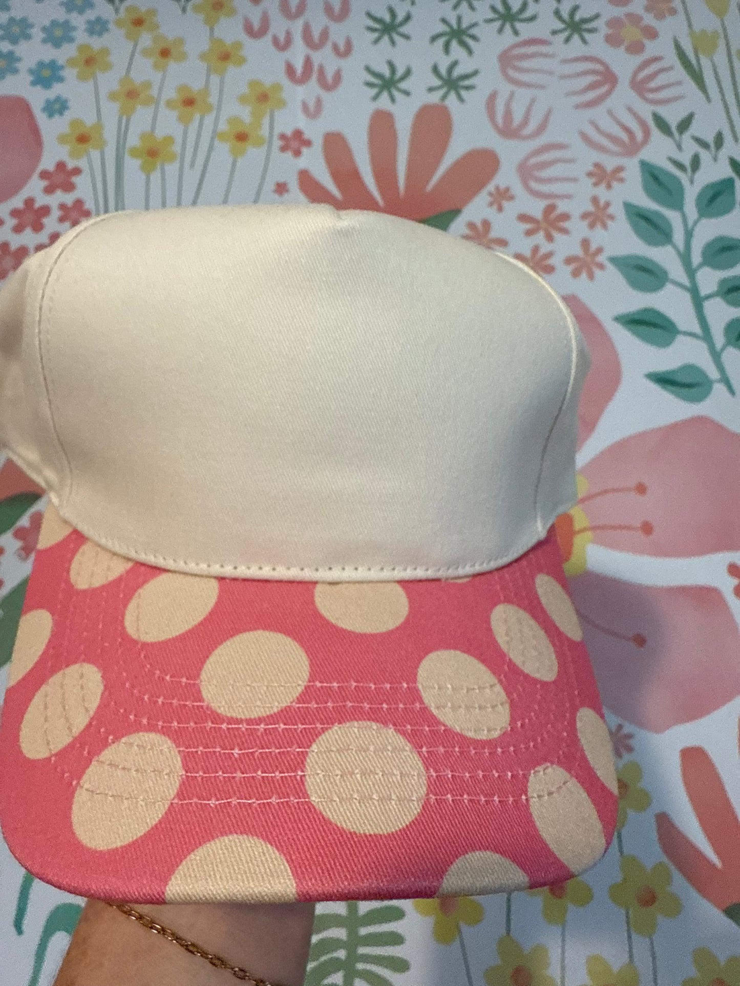 Pink Poka Dot Hat