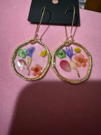 Acrylic Flower Dangle Earrings