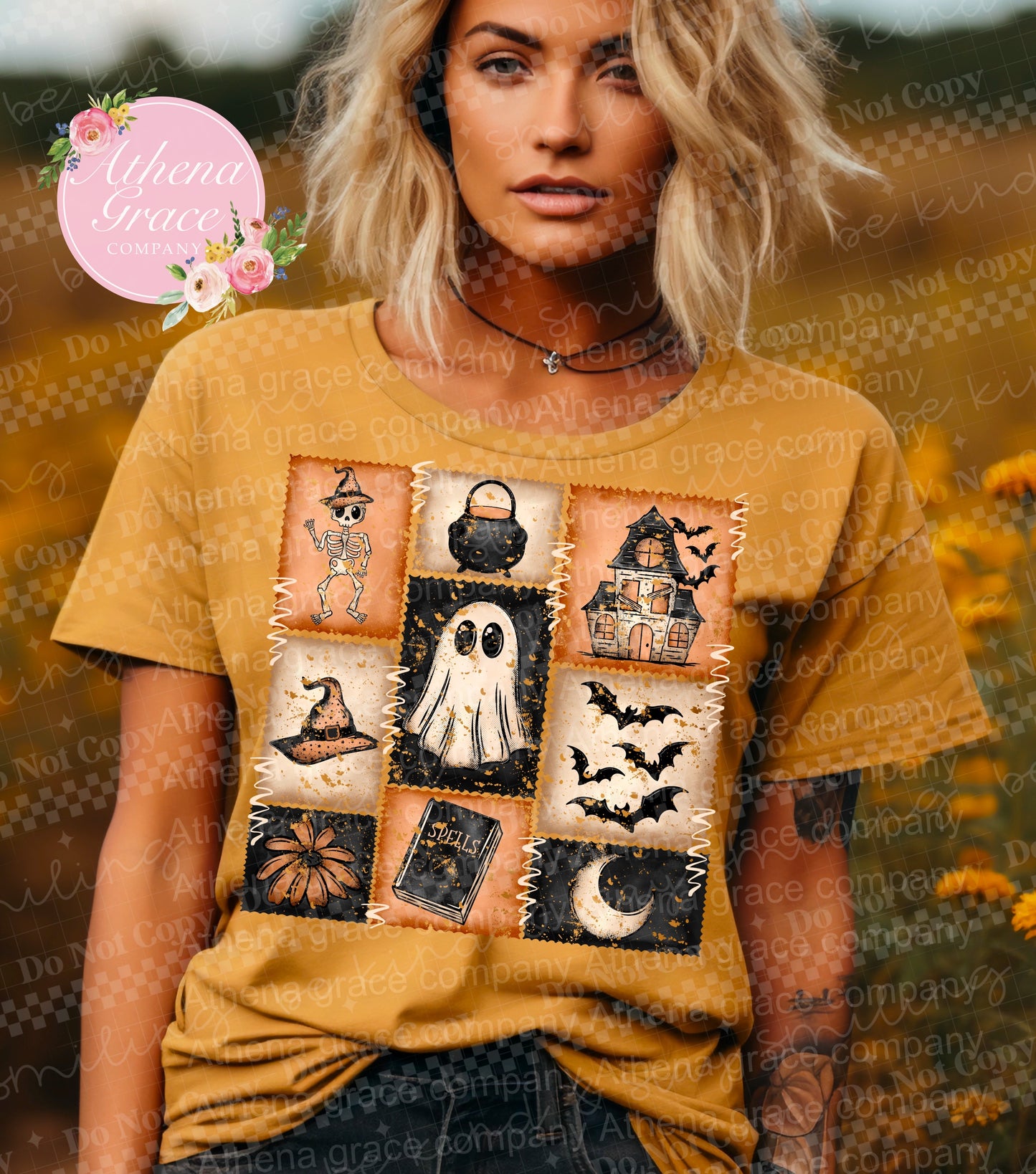 Patch Work Halloween Tee