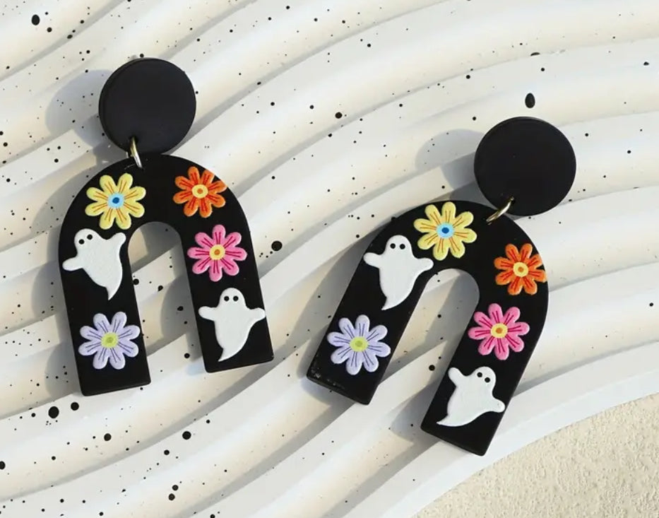 Ghost Flower Earrings