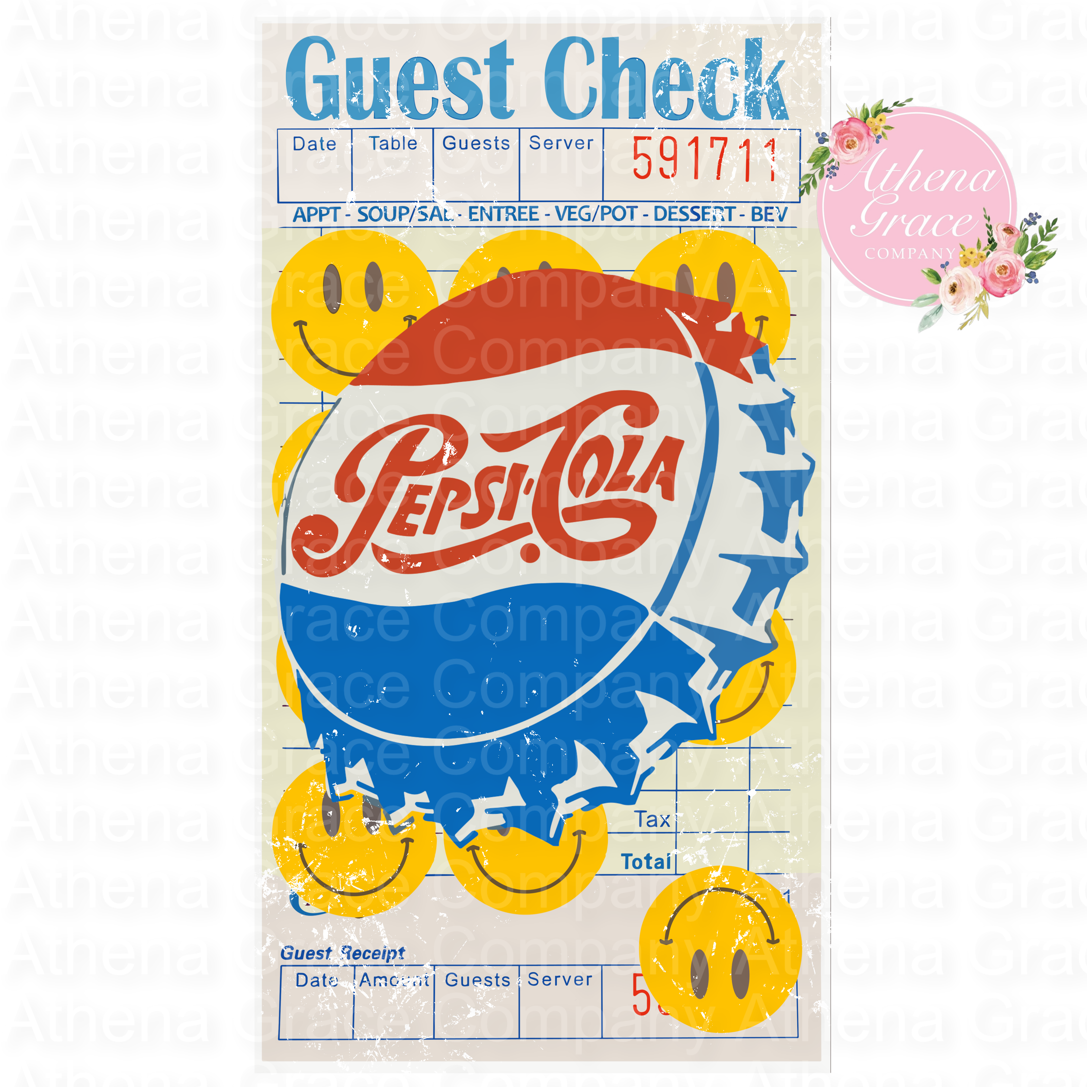 Guest Check Pepsi DTF – Athena Grace Company