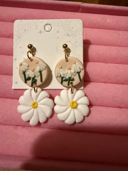 Clay Flower Earrings