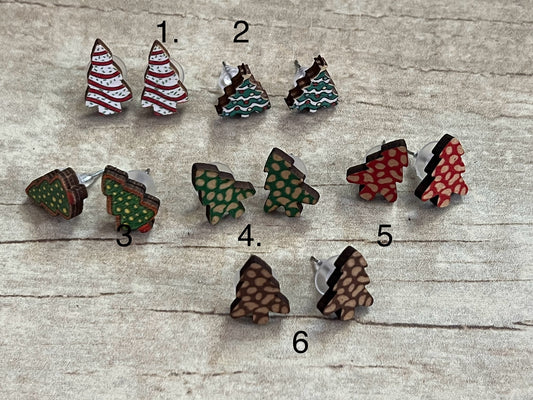 Christmas tree earrings