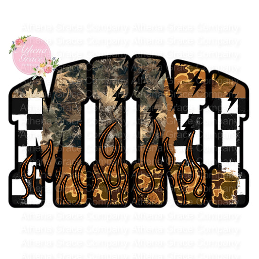 Mini Camo Flames DTF