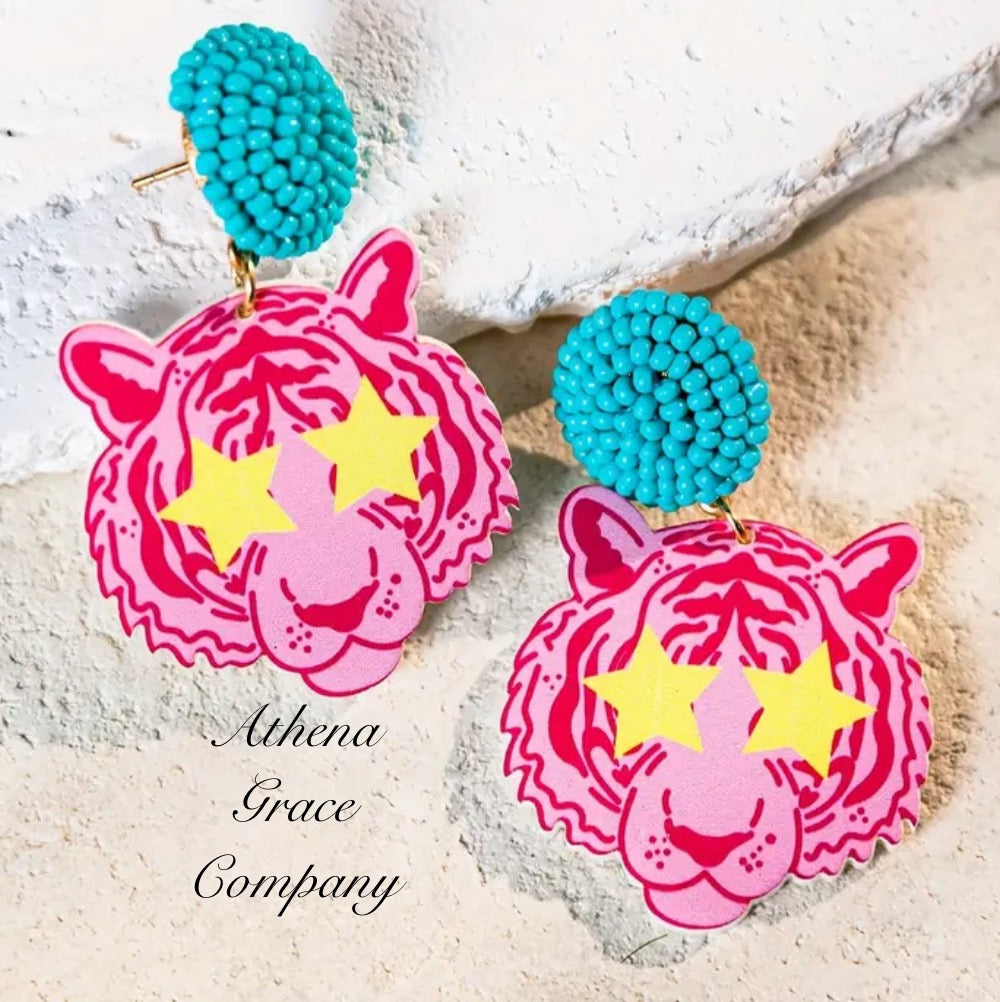 Lion earrings