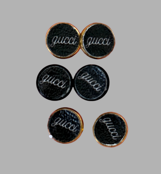 Black Handmade G Earrings