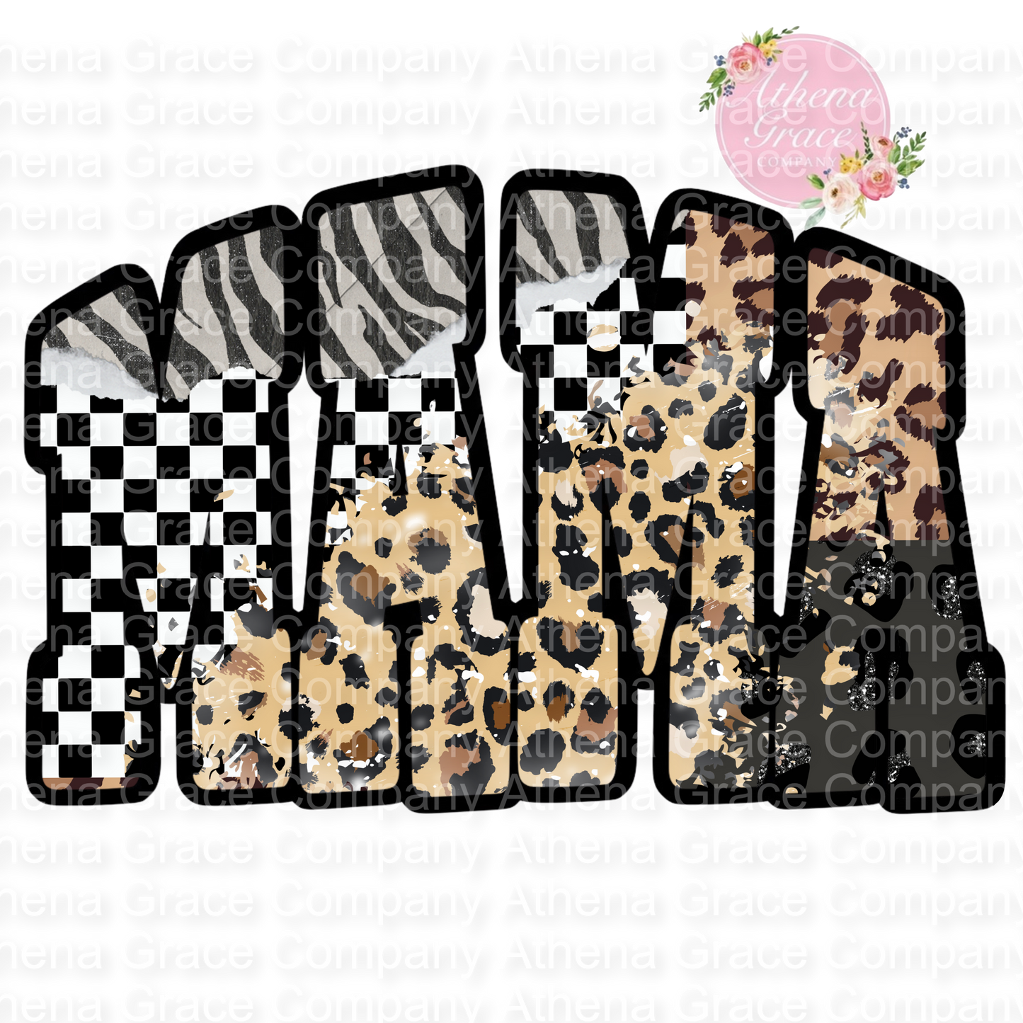 Cheetah Checkered MAMA DTF