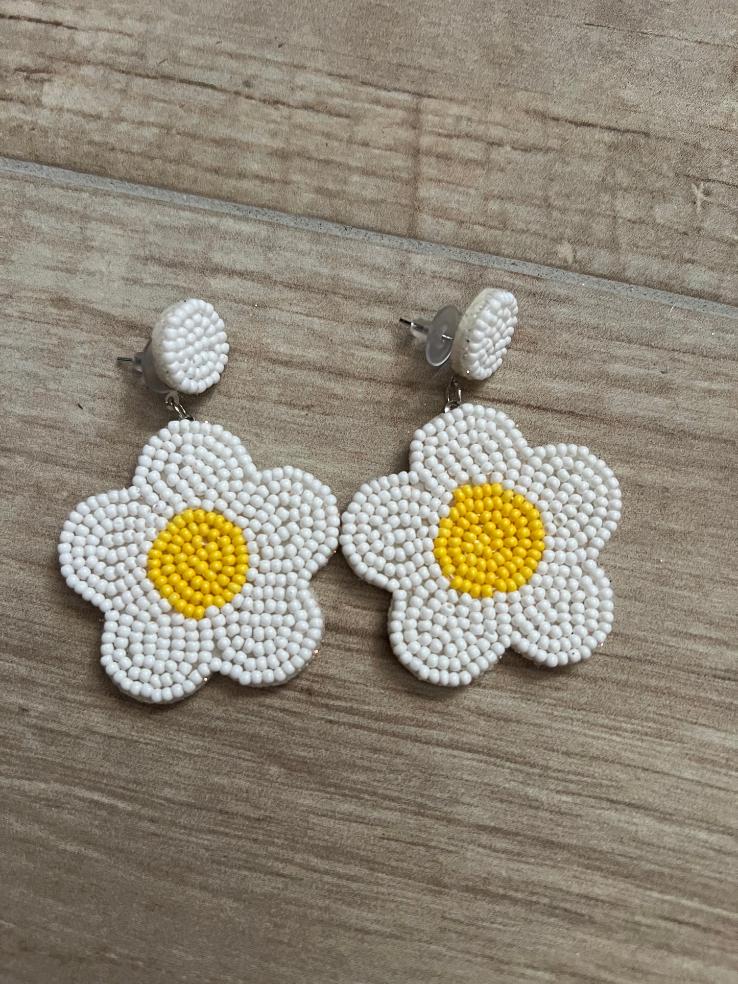 Beaded flower earrings