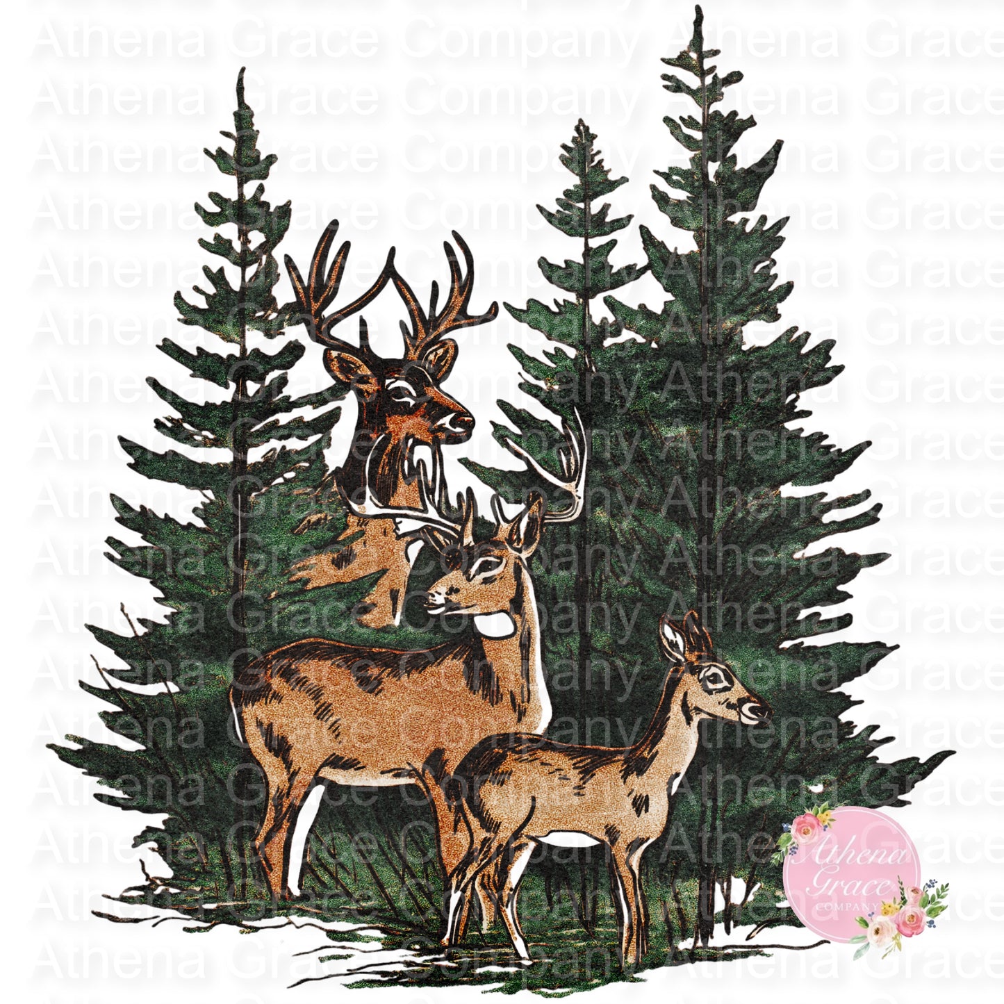 Deer In The Woods DTF
