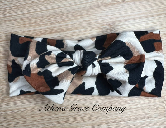 Cheetah Print Knot Bow